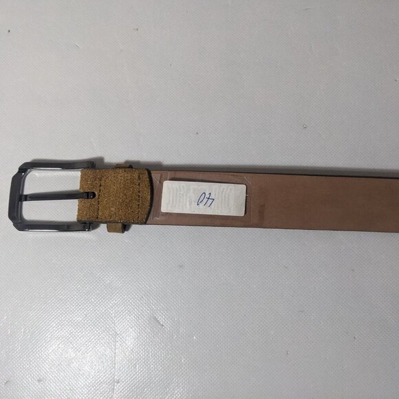 NEW- Size 40 Mens Flag Ltd. Belt Genuine Leather Beige - Picture 4 of 6